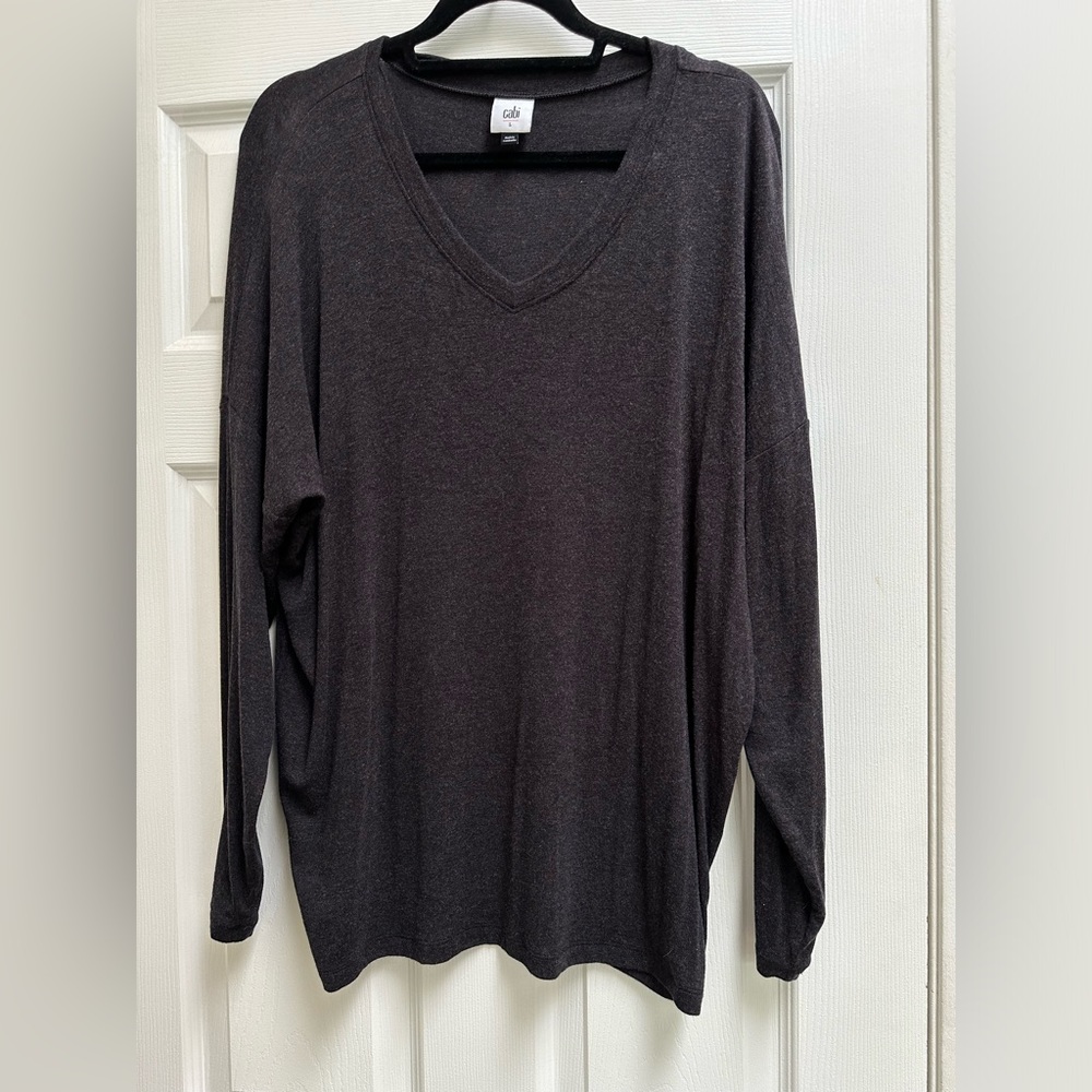 Cabi Serenity Tee size L Black Coffee EUC